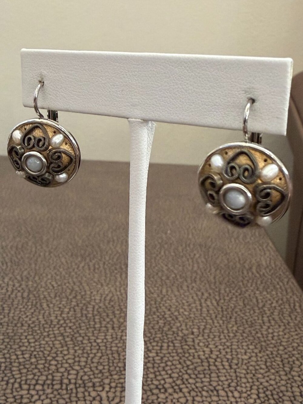 Michal Golan Vintage Pearl and Two-Toned Metal